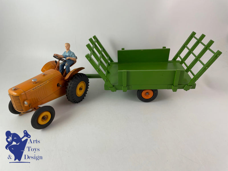 Antique toys CIJ Ref 8/60 Wood trailer for Renault tractor circa 1952