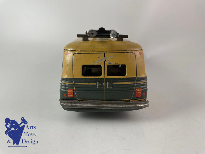 Antique toys CR Rossignol Autocar Trolley bus Eclair circa 1950 L 26cm