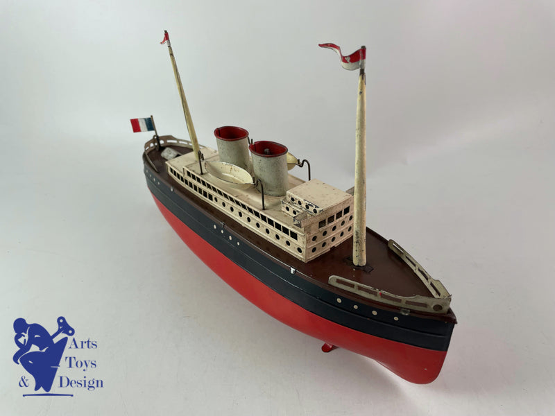 Antique toys Fleishmann Boat Liner clockwork 32cm circa 1930