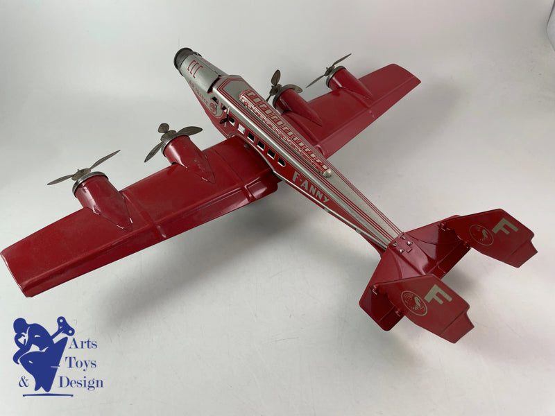 Antique toys Joustra 533 Airplane Air France Fanny circa 1952 W 52cm