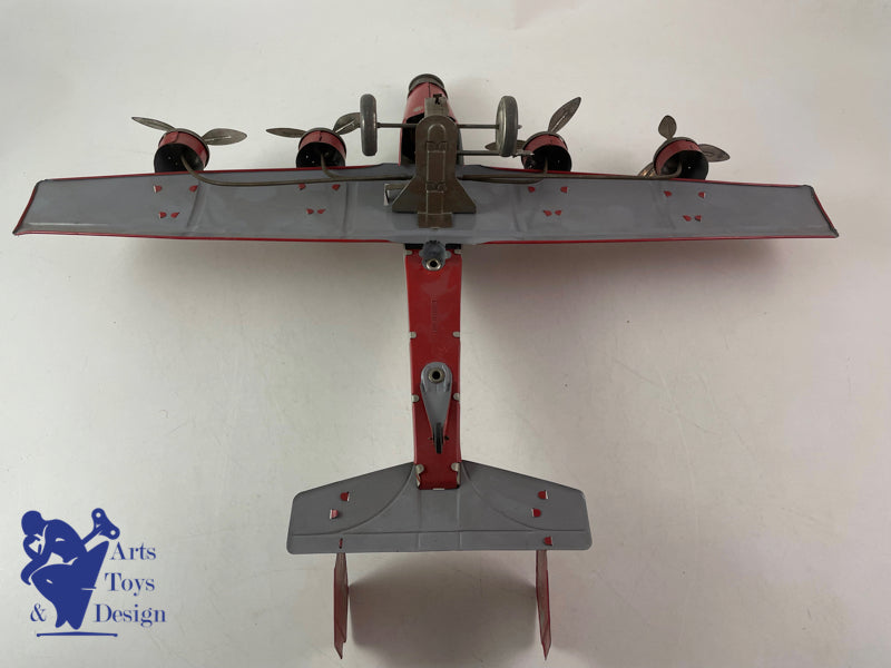 Antique toys Joustra 533 Airplane Air France Fanny circa 1952 W 52cm