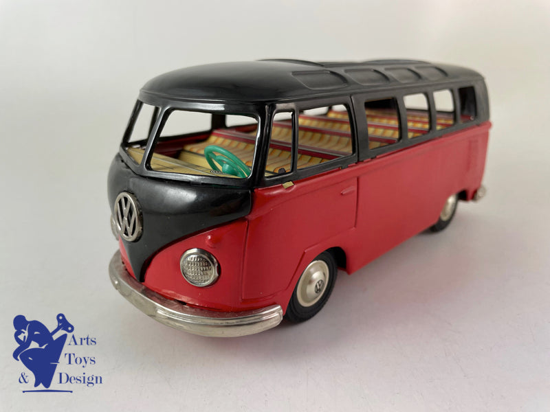 Antique toys Bandai Cragstan VW Combi Micro Bus Friction circa 1960
