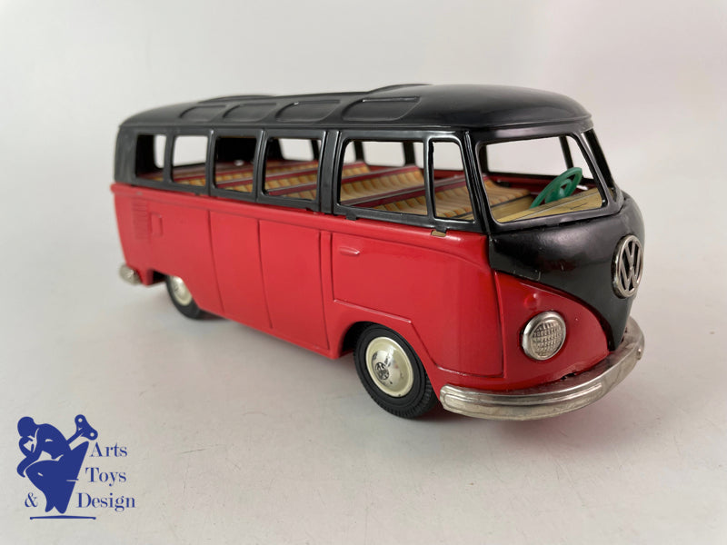 Antique toys Bandai Cragstan VW Combi Micro Bus Friction circa 1960