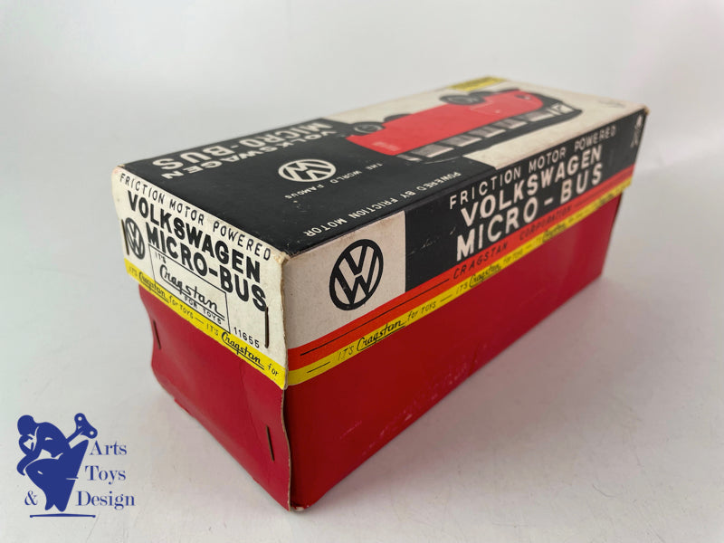 Antique toys Bandai Cragstan VW Combi Micro Bus Friction circa 1960