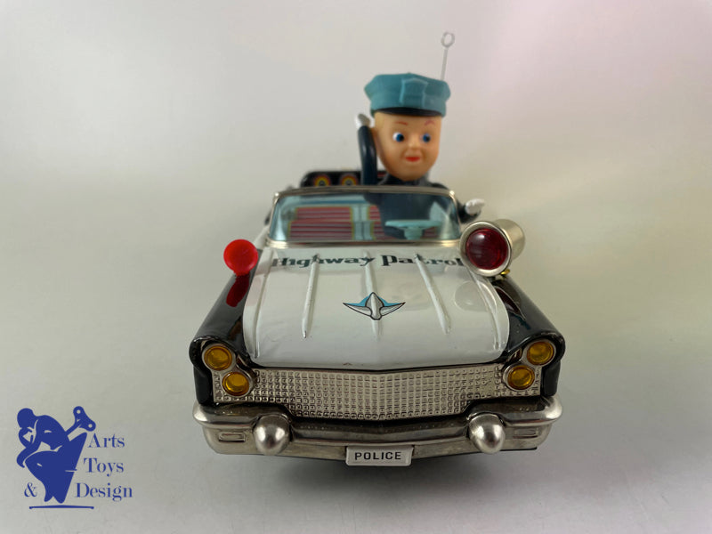 Antique toys Asahi Toys Lincoln Highway Patrol Police Battery OP Japan