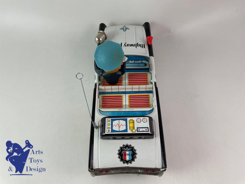 Antique toys Asahi Toys Lincoln Highway Patrol Police Battery OP Japan