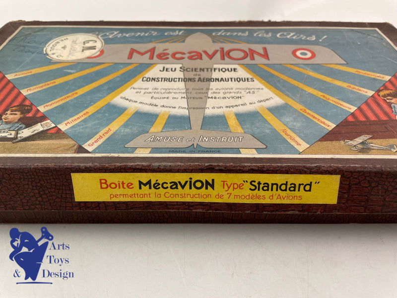 Antique toys scientific Mecavion Standard box 7 planes circa 1935