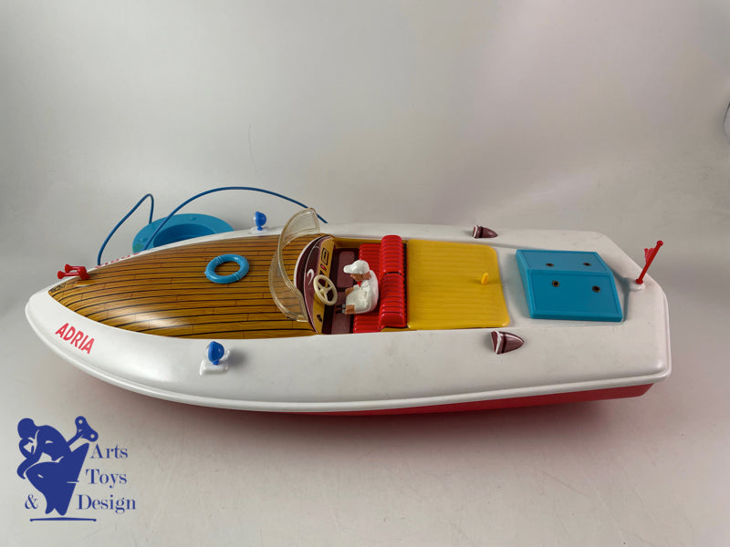 Antique toys MS Germany Large electric boat Adria 50cm circa 1960