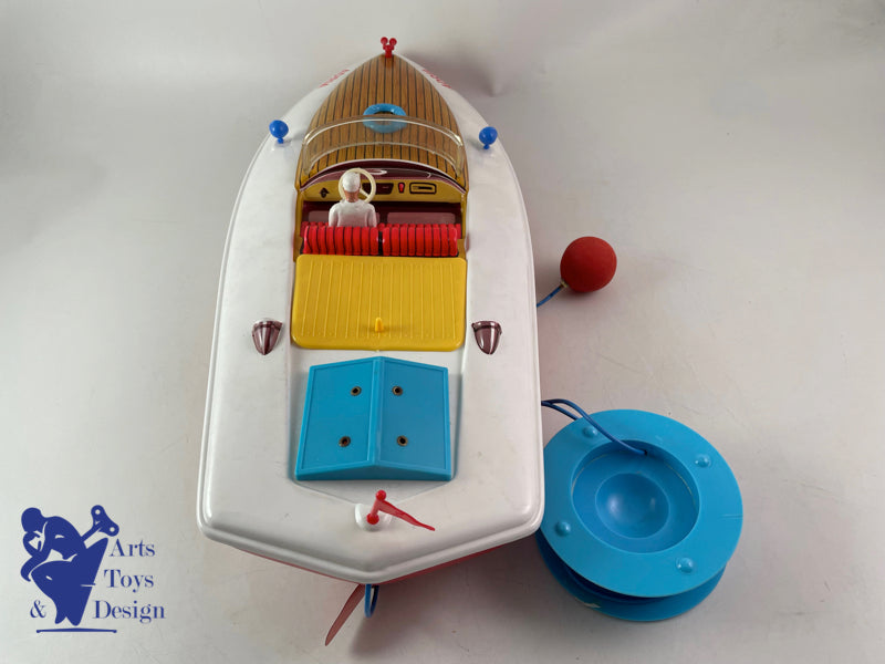 Antique toys MS Germany Large electric boat Adria 50cm circa 1960