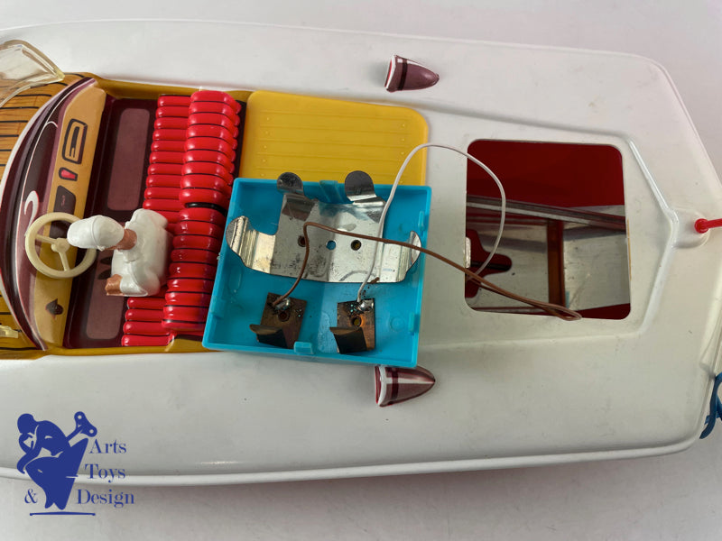 Antique toys MS Germany Large electric boat Adria 50cm circa 1960