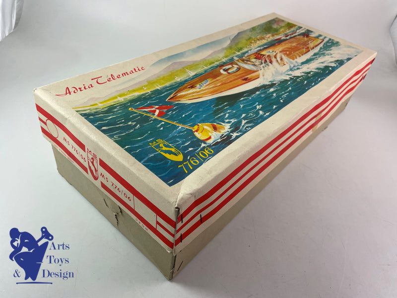 Antique toys MS Germany Large electric boat Adria 50cm circa 1960