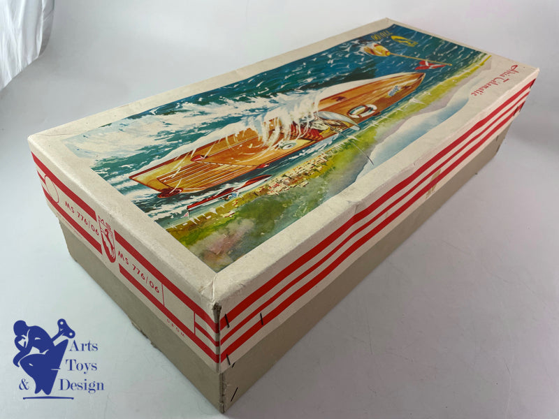 Antique toys MS Germany Large electric boat Adria 50cm circa 1960