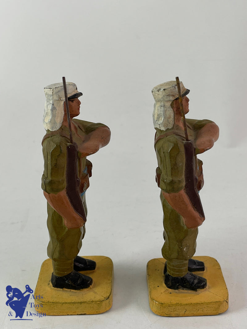 JRD Legionnaire figure standing at attention circa 1935 h 10cm 2 pieces