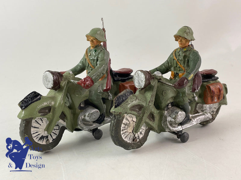 ELASTOLIN FIGURINE SOLDAT MOTOS ARMEE SUISSE 1937