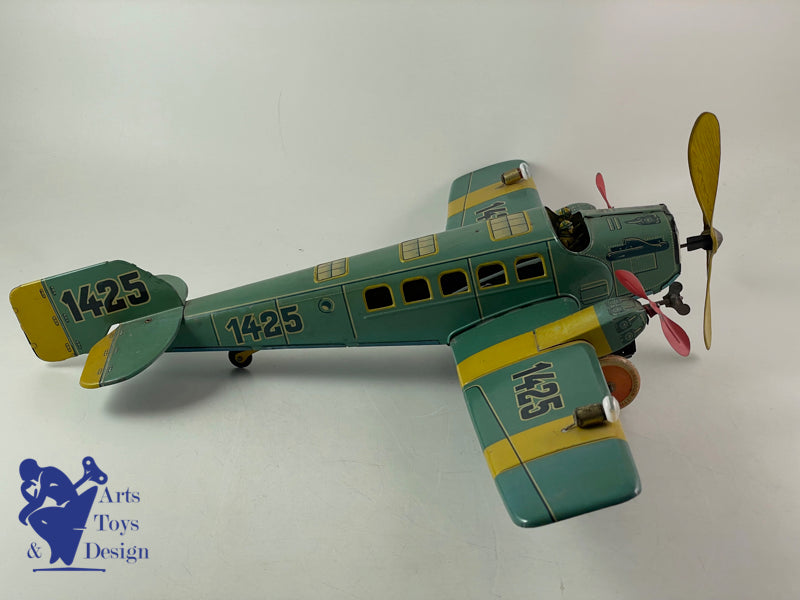 TIPPCO TCO 1425 clockwork airplane tri motor circa 1937 W 52cm