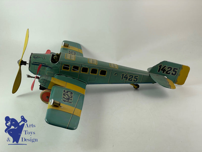 TIPPCO TCO 1425 clockwork airplane tri motor circa 1937 W 52cm