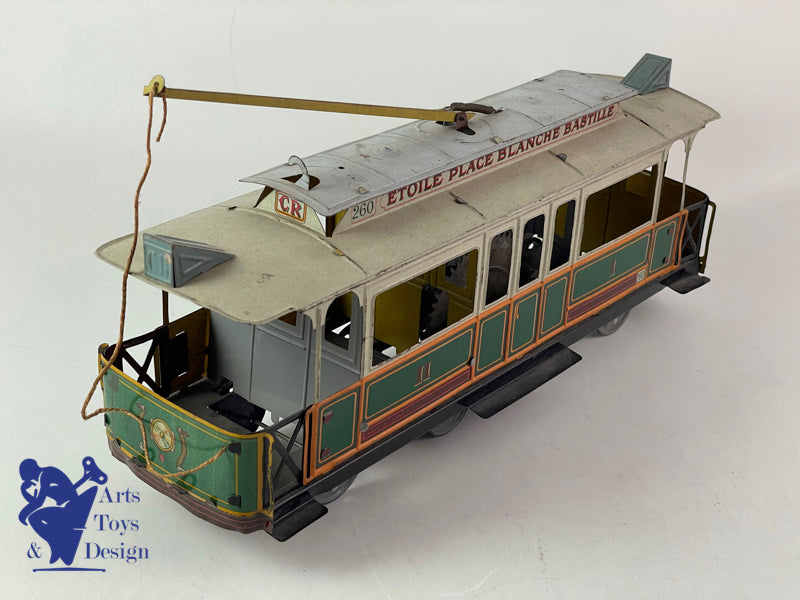 CR 260 Charles Rossignol Tramway Paris 8 wheels clockwork 1920 35cm