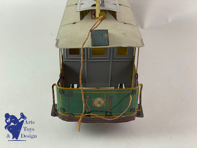 CR 260 Charles Rossignol Tramway Paris 8 wheels clockwork 1920 35cm