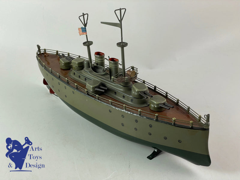 Marklin 5129 Clockwork warship Boat C.1930 Ex Forbes Collection