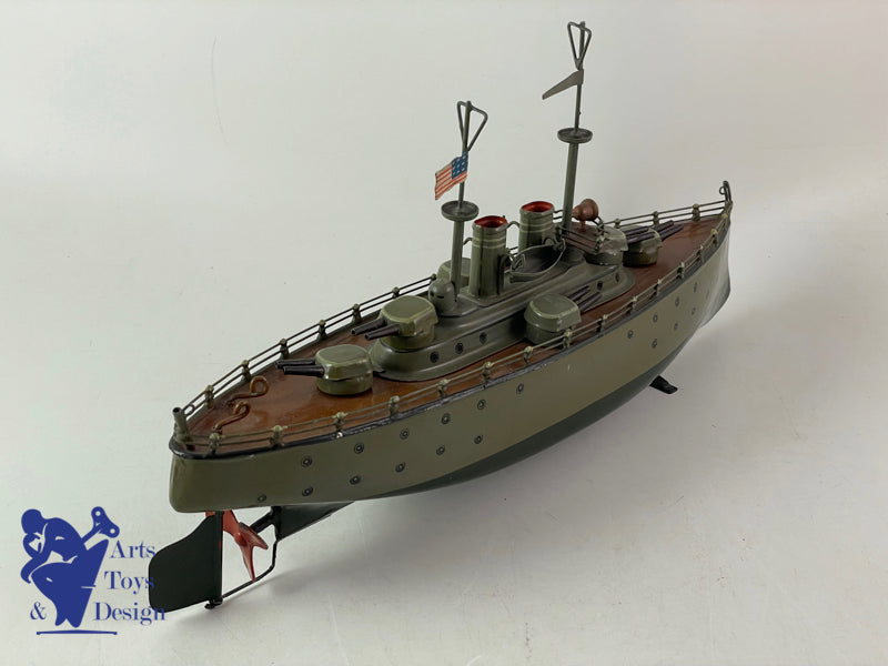 Marklin 5129 Clockwork warship Boat C.1930 Ex Forbes Collection