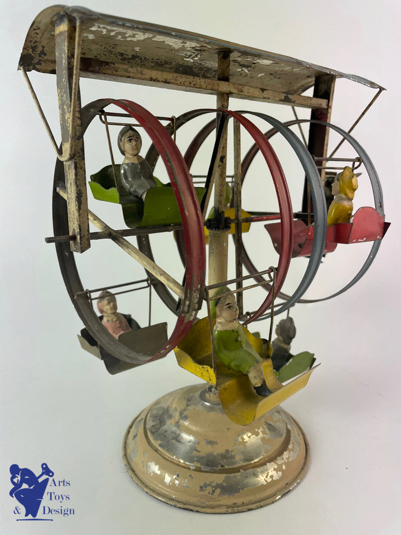 Antique toys Carousel Gunthermann ferris wheels clockwork C.1910 H22cm