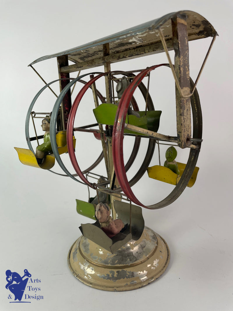 Antique toys Carousel Gunthermann ferris wheels clockwork C.1910 H22cm