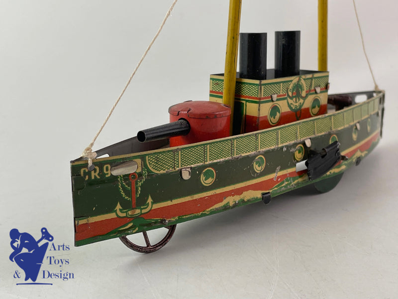 CR 9 CHARLES ROSSIGNOL BATEAU TORPILLEUR MECANIQUE 1920