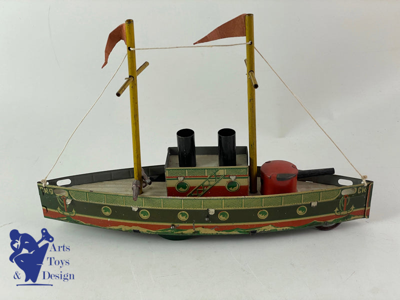 CR 9 Charles Rossignol torpedo Boat warship clockwork circa 1920