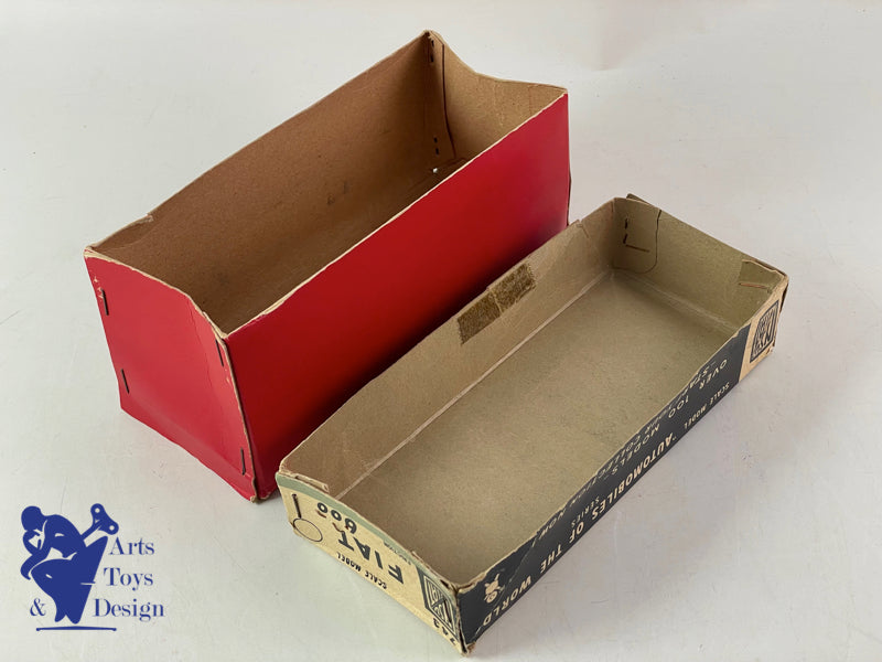 Bandai 743 Fiat 600 open roof blue friction circa 1960