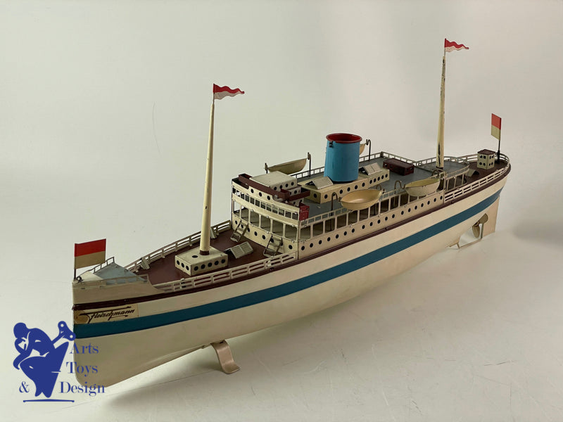 FLEISHMANN BATEAU LINER MECANIQUE 50CM VERS 1940