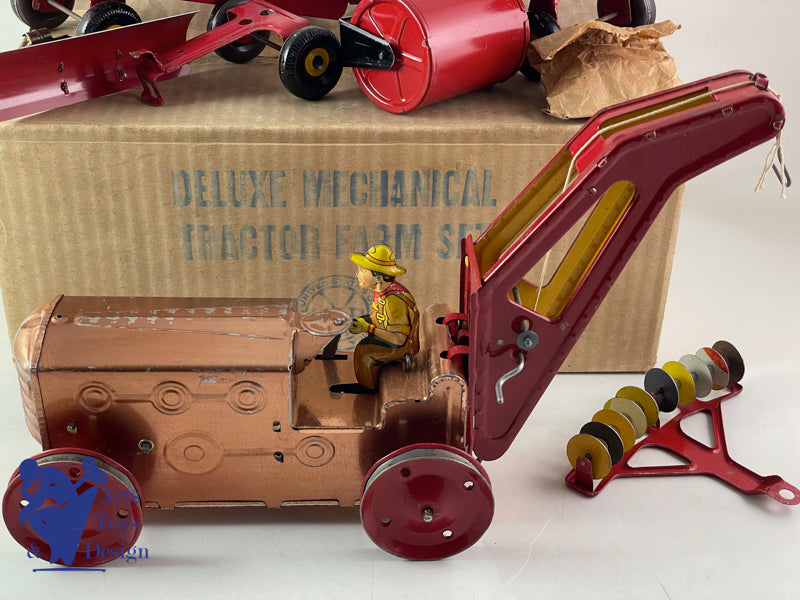 MARX USA TRACTOR FARM SET DELUXE TRACTEUR MECANIQUE 1940