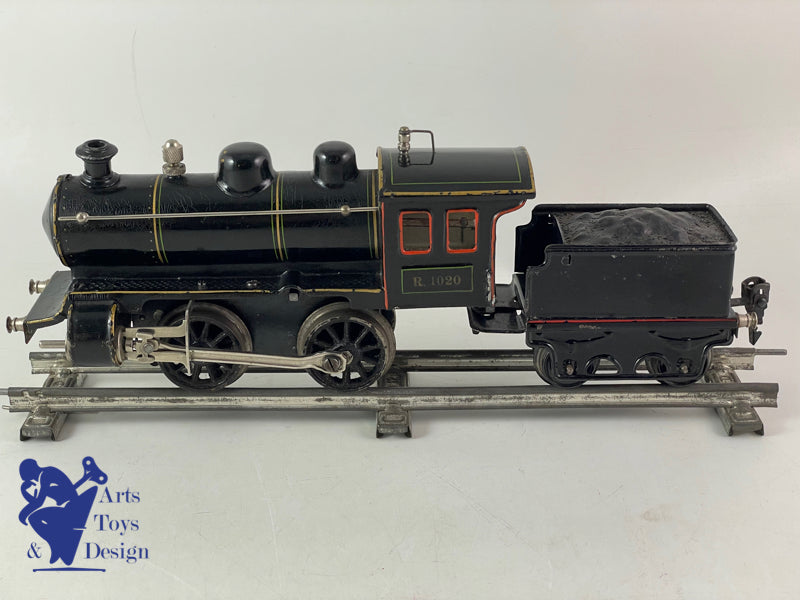 MARKLIN TRAIN LOCOMOTIVE ET TENDER EN 0 R 1020 MECANIQUE 1920