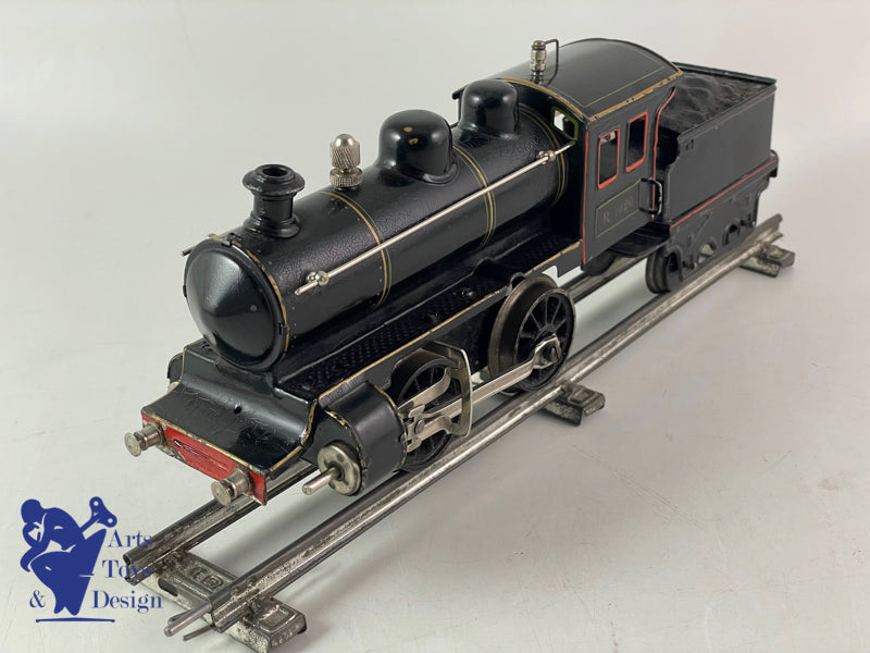 MARKLIN TRAIN LOCOMOTIVE ET TENDER EN 0 R 1020 MECANIQUE 1920