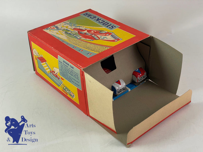 Joustra toy Ref 1020 Stock Car with 3 cars 1952