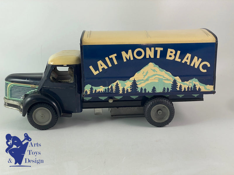 JOUET MONT BLANC CAMION BERLIET LAIT MONT BLANC FRICTION 1960