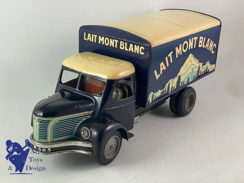 JOUET MONT BLANC CAMION BERLIET LAIT MONT BLANC FRICTION 1960