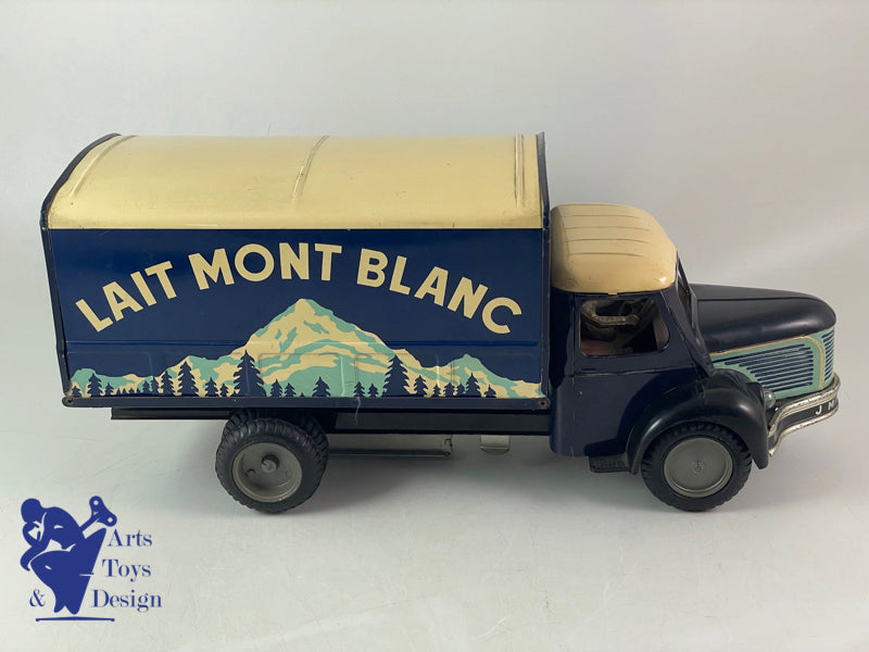 JOUET MONT BLANC CAMION BERLIET LAIT MONT BLANC FRICTION 1960