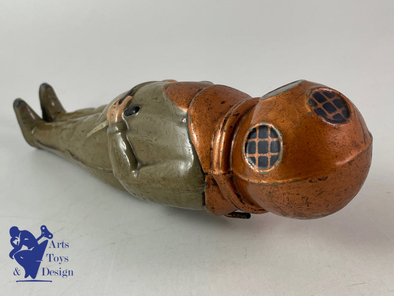 Bing Germany sea diver tin Painted 23cm circa 1920