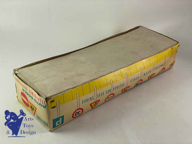 FRANCE JOUETS DRIVING SCHOOL CAR REMOTE CONTROL 34cm C.1960