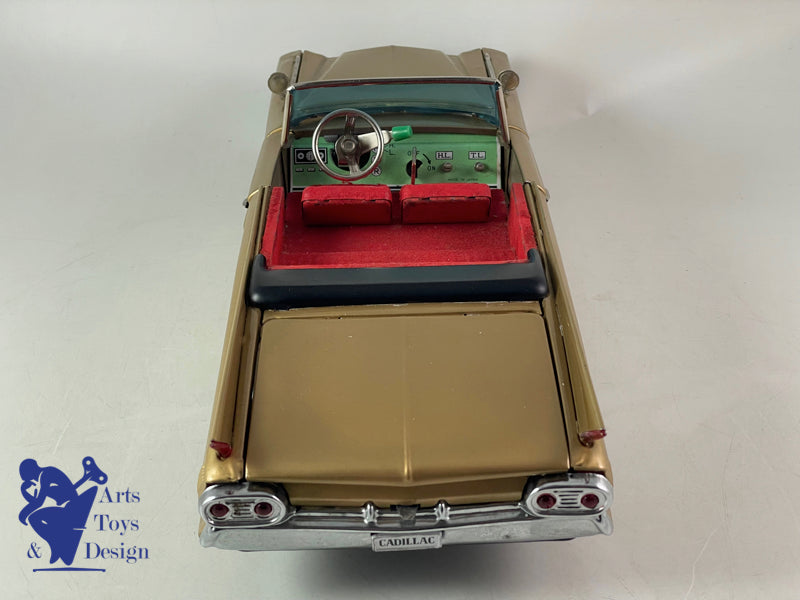 Bandai Japan Golden Cadillac Convertible 42cm Electric circa 1960