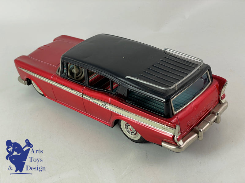 BANDAI JAPAN RAMBLER REBEL STATION WAGON 28CM FRICTION 1960