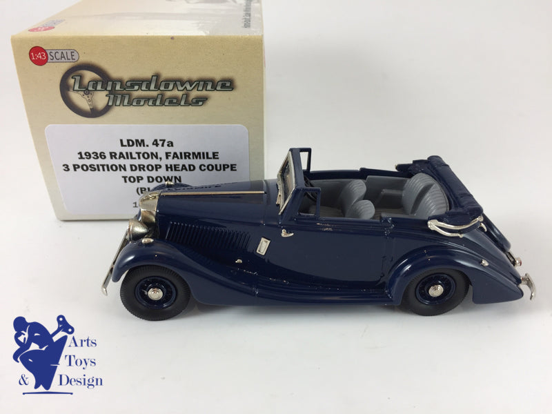 1/43 Brooklin Lansdowne 47a Railton Fairmile Drop Head Cup Top Down Blue 1936