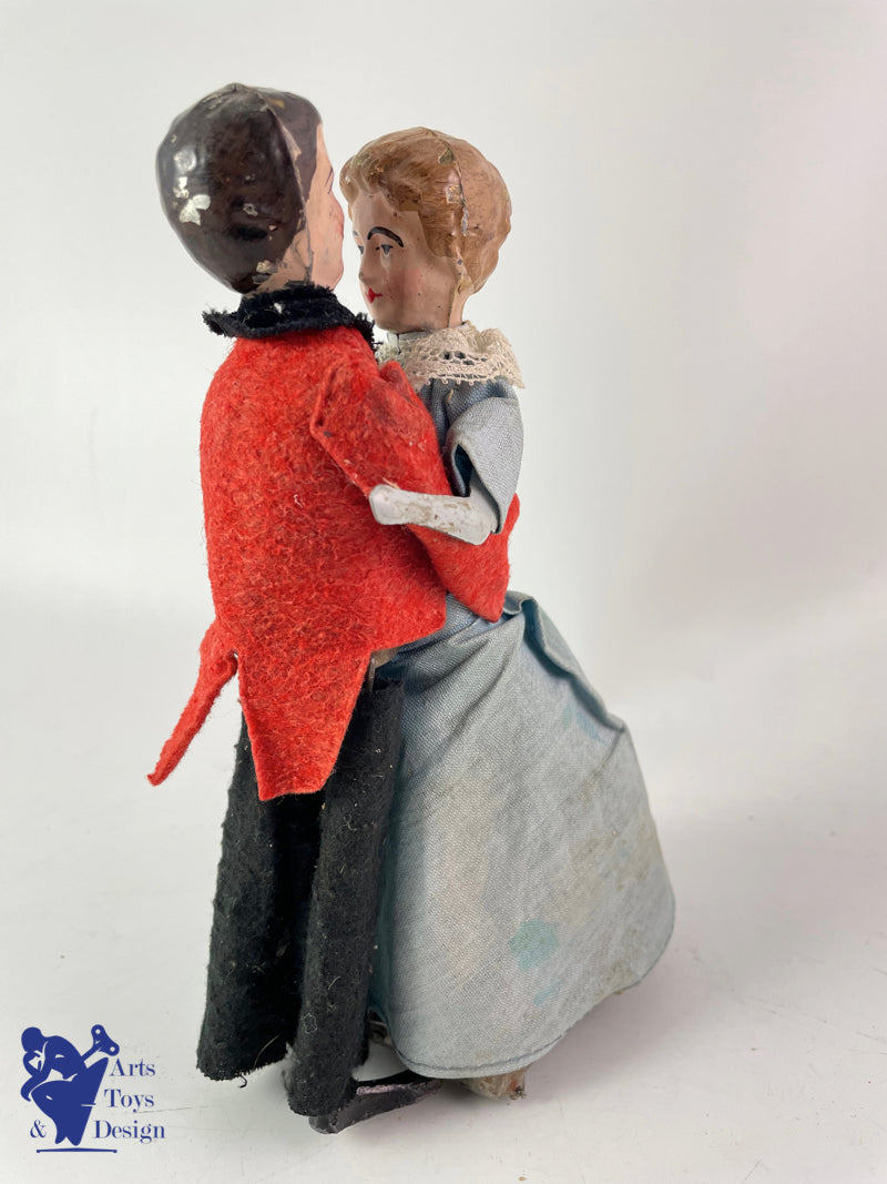 Antique toys Fernand Martin 219 Les Valseurs blue dress C.1910 h 20cm