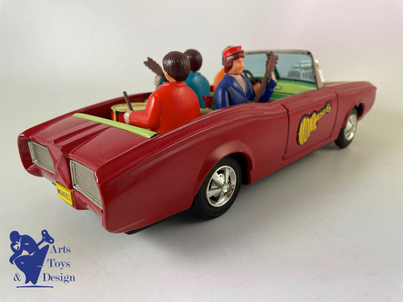Antique toys ASC Aoshin Monkee Mobile Monkees Pontiac GTO Circa 1967 L 31cm
