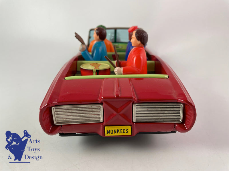 Antique toys ASC Aoshin Monkee Mobile Monkees Pontiac GTO Circa 1967 L 31cm