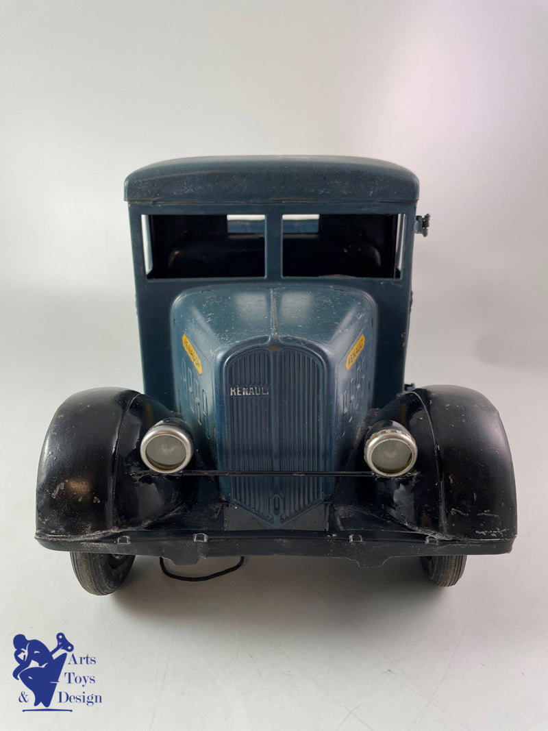 Antique toy CIJ 6/17 Renault dump truck 5t tin clockwork circa 1935