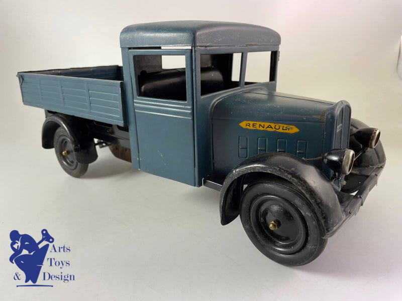 Antique toy CIJ 6/17 Renault dump truck 5t tin clockwork circa 1935
