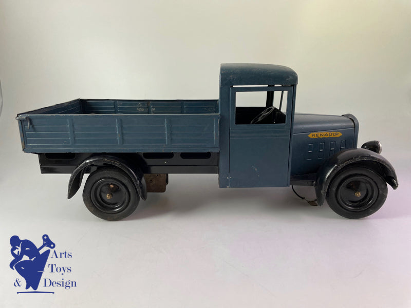 Antique toy CIJ 6/17 Renault dump truck 5t tin clockwork circa 1935