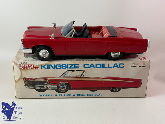 Antique toys BANDAI JAPAN 7658 CADILLAC KING SIZE CONVERTIBLE CAR 1960 35CM