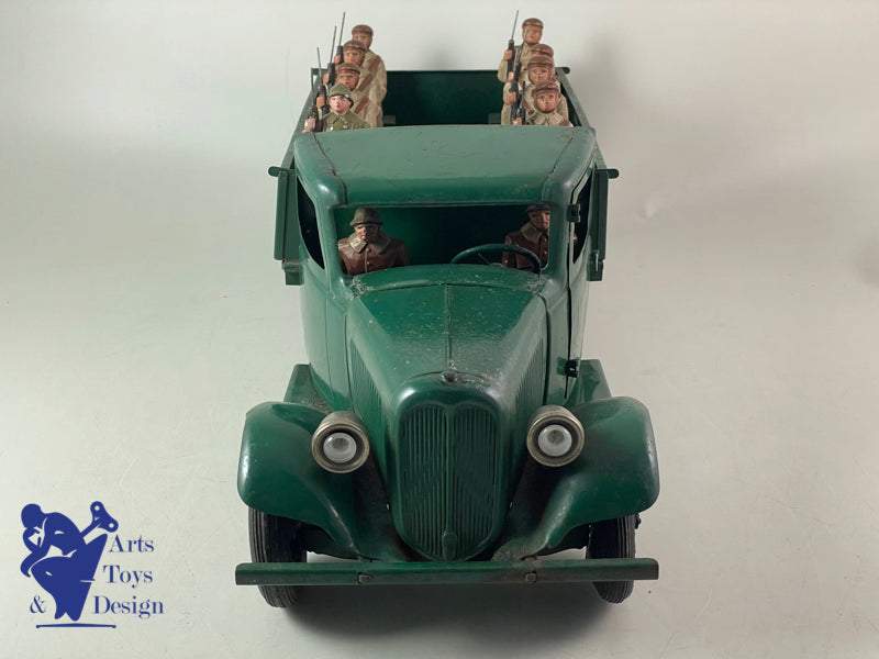 Antique toys CITROEN 905 TRUCK T23 MECHANICAL PARATROOPER TRANSPORT 46CM 1937
